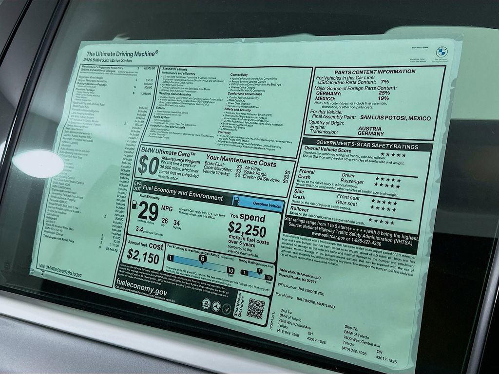 New 2026 BMW 330i xDrive Sedan w/ Premium Package image 12