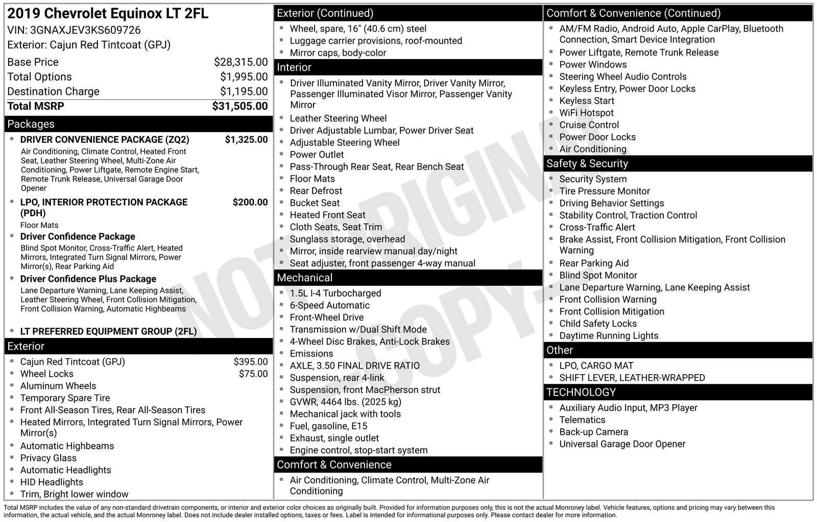 Used 2019 Chevrolet Equinox LT w/ Driver Convenience Package image 8