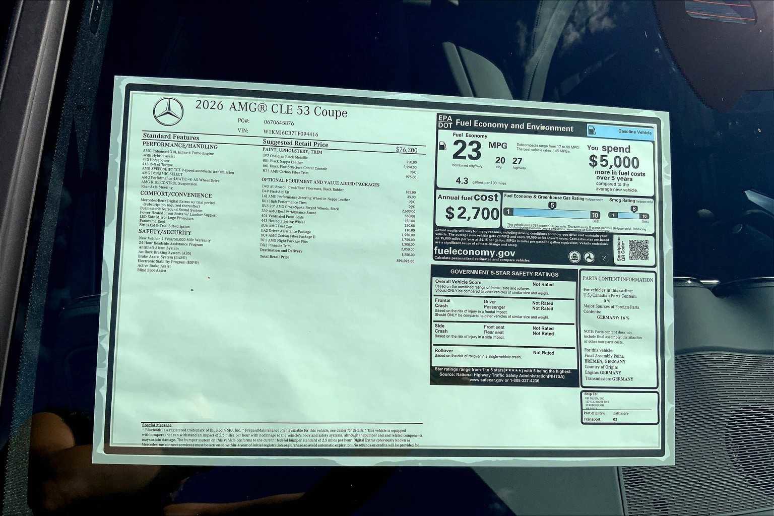New 2026 Mercedes-Benz CLE 53 AMG 4MATIC Coupe image 26