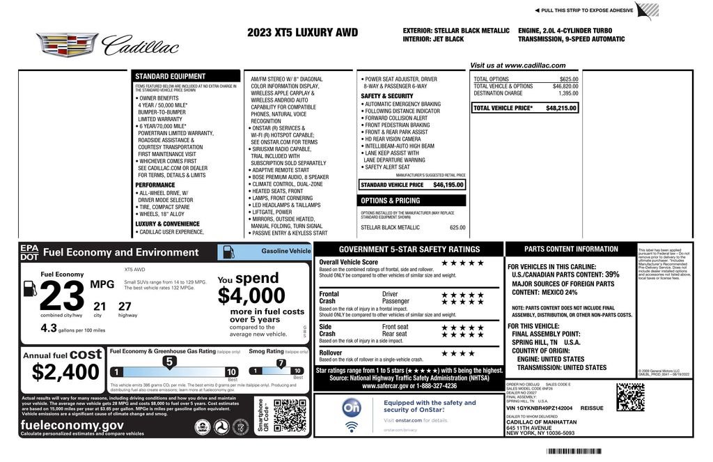 Used 2023 Cadillac XT5 Luxury image 29
