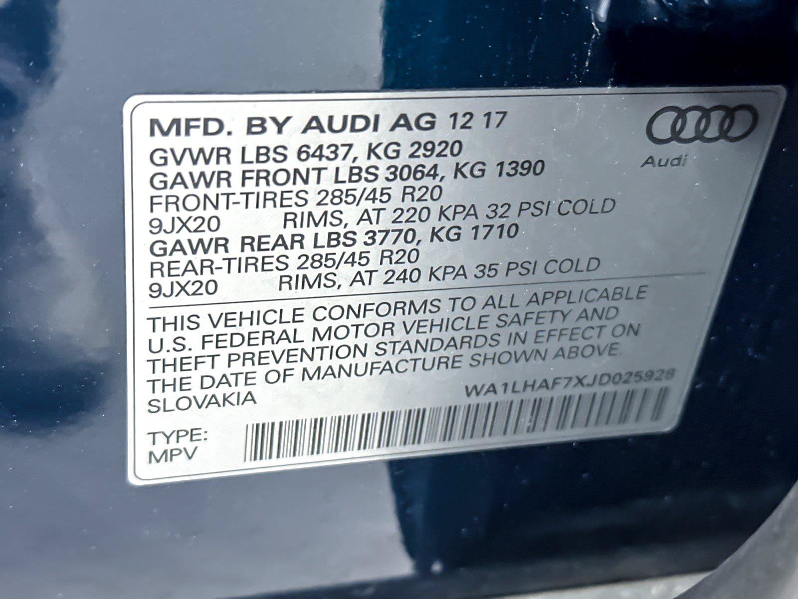Used 2018 Audi Q7 2.0T Premium Plus w/ Premium Plus Package AWD/4WD image 29