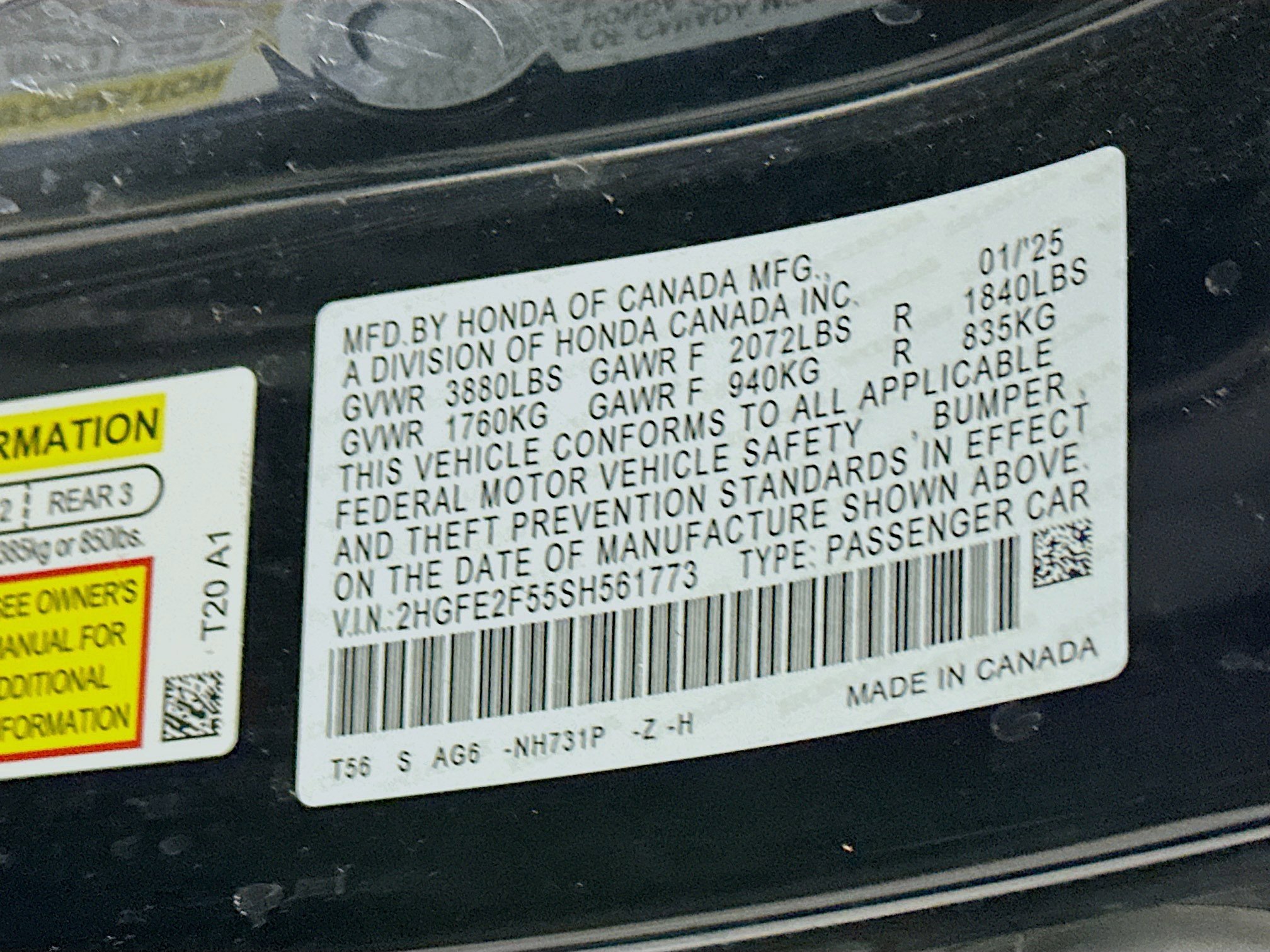 Used 2025 Honda Civic Sport image 12