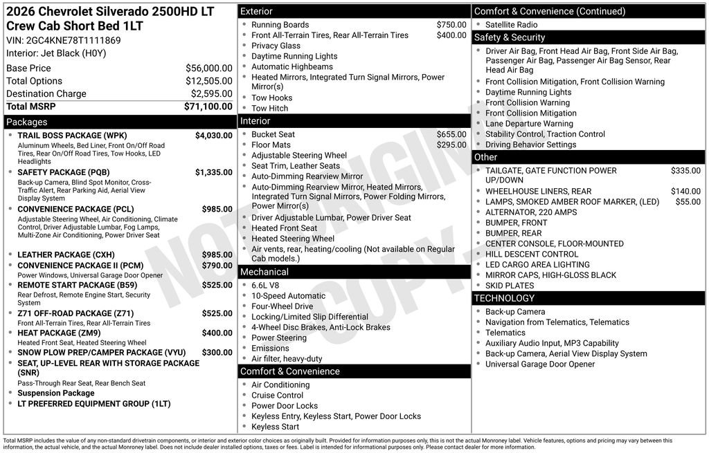 Used 2026 Chevrolet Silverado 2500 LT w/ Trail Boss Package image 29