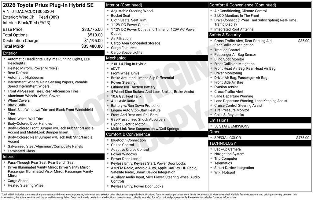 New 2026 Toyota Prius Plug-In Hybrid image 56