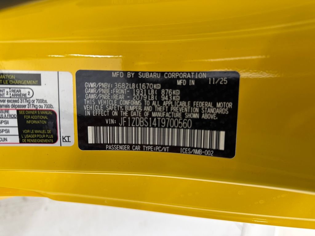 New 2026 Subaru BRZ Series.Yellow image 25
