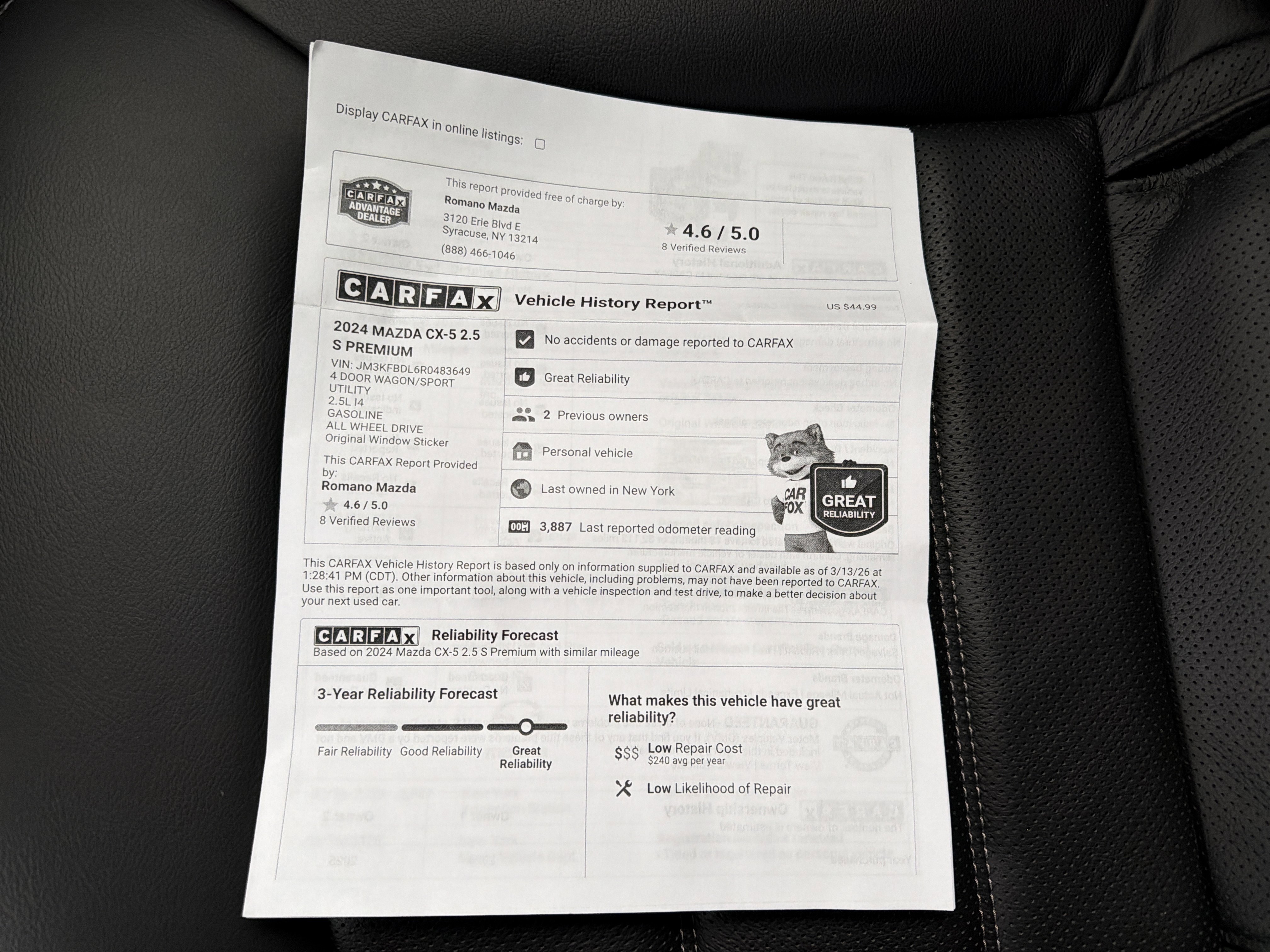 Used 2024 MAZDA CX-5 AWD 2.5 S w/ Premium Package image 27