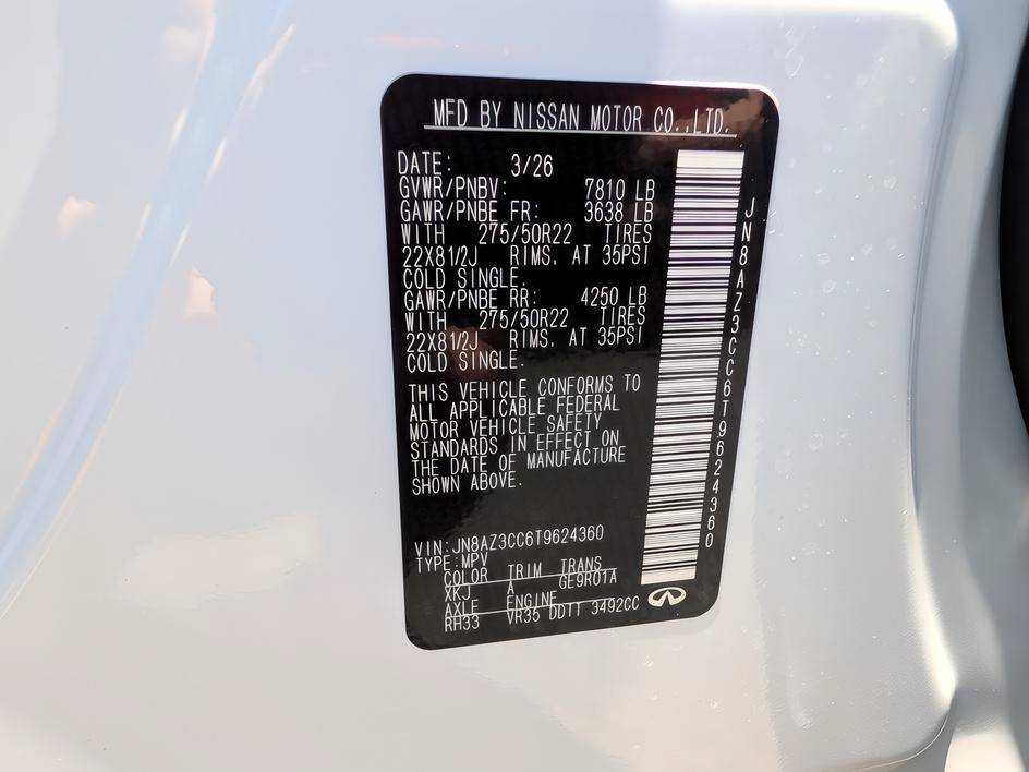 Certified 2026 INFINITI QX80 Autograph w/ Premium Cargo Package AWD/4WD image 25