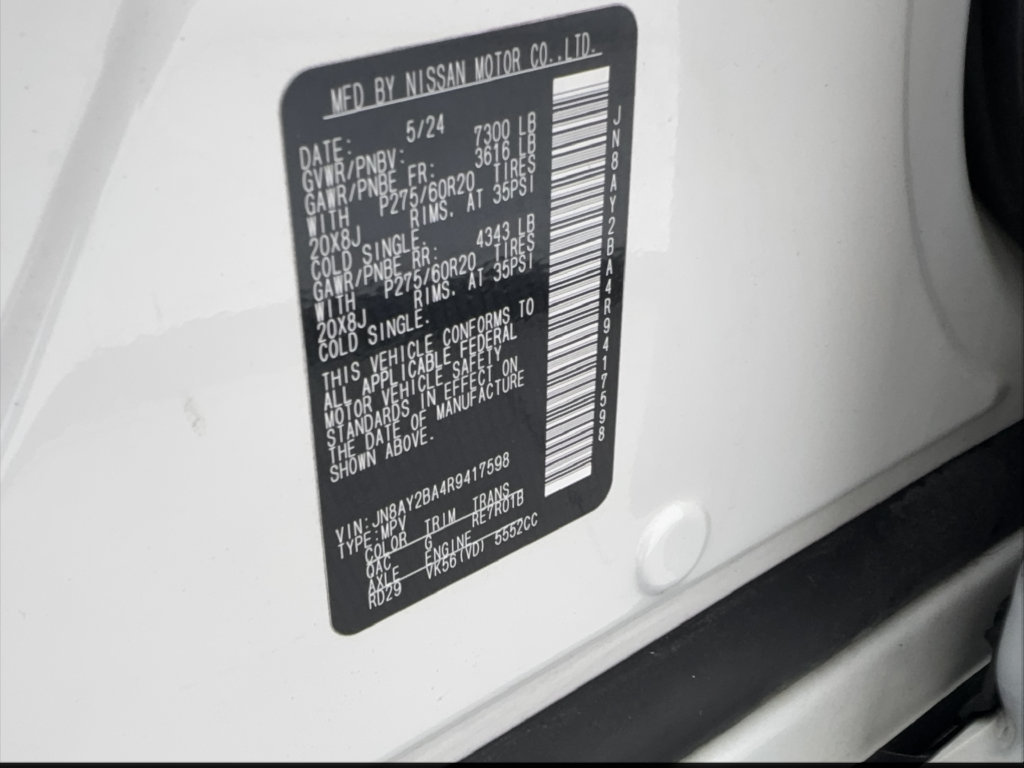 Used 2024 Nissan Armada SL w/ Captain's Chairs Package RWD image 57