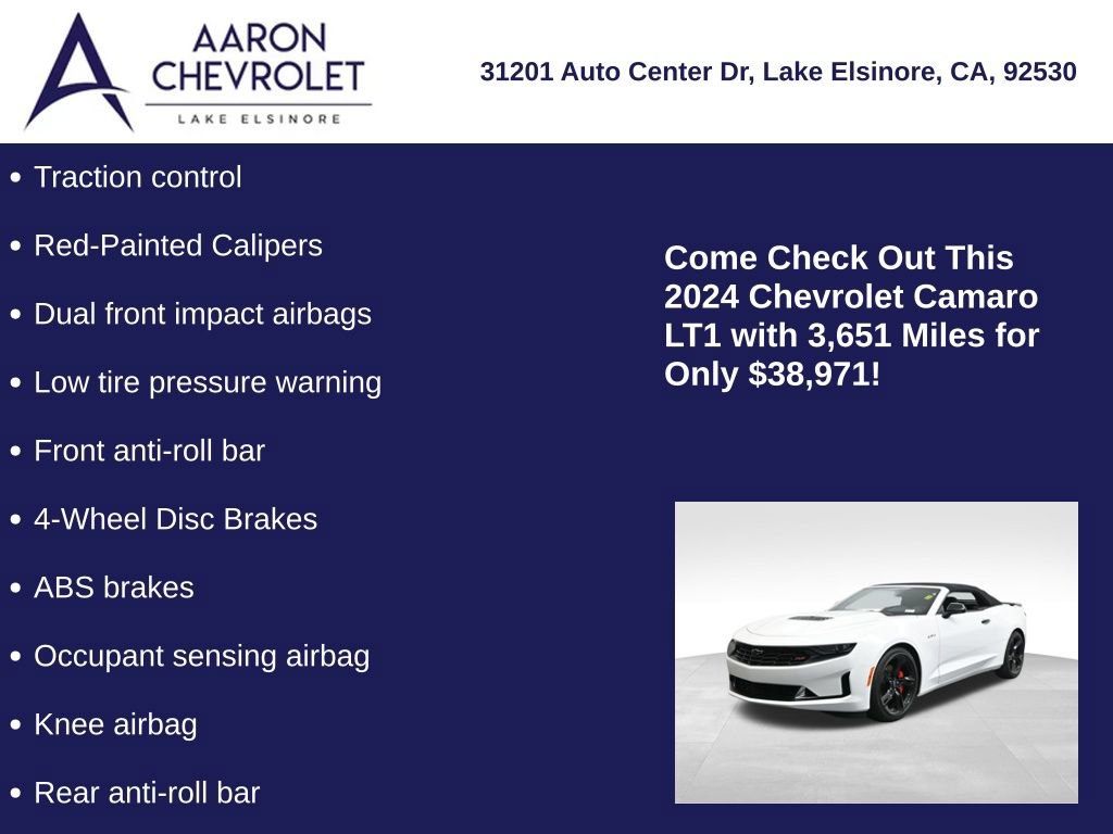 Used 2024 Chevrolet Camaro LT w/ RS Package image 15
