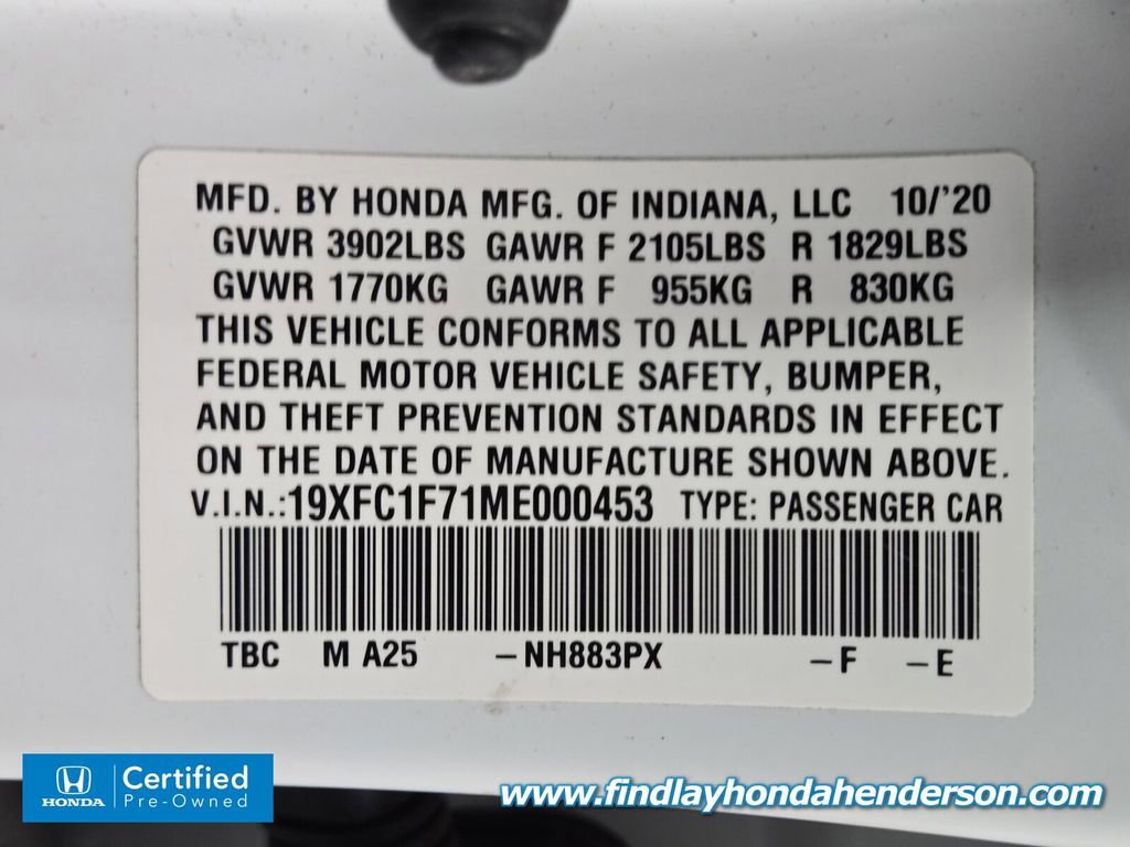 Certified 2021 Honda Civic EX-L image 14