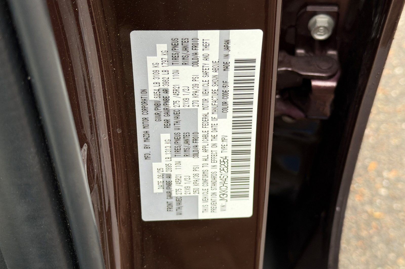 Certified 2025 MAZDA CX-90 Plug-In Hybrid w/Premium Sport image 29