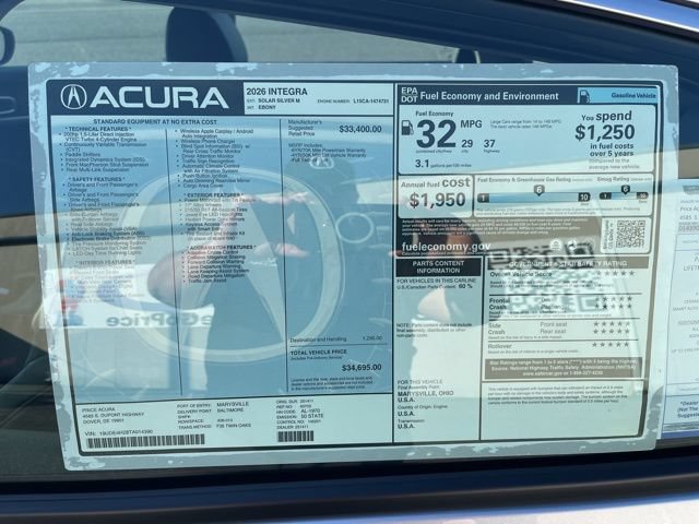 New 2026 Acura Integra FWD image 9