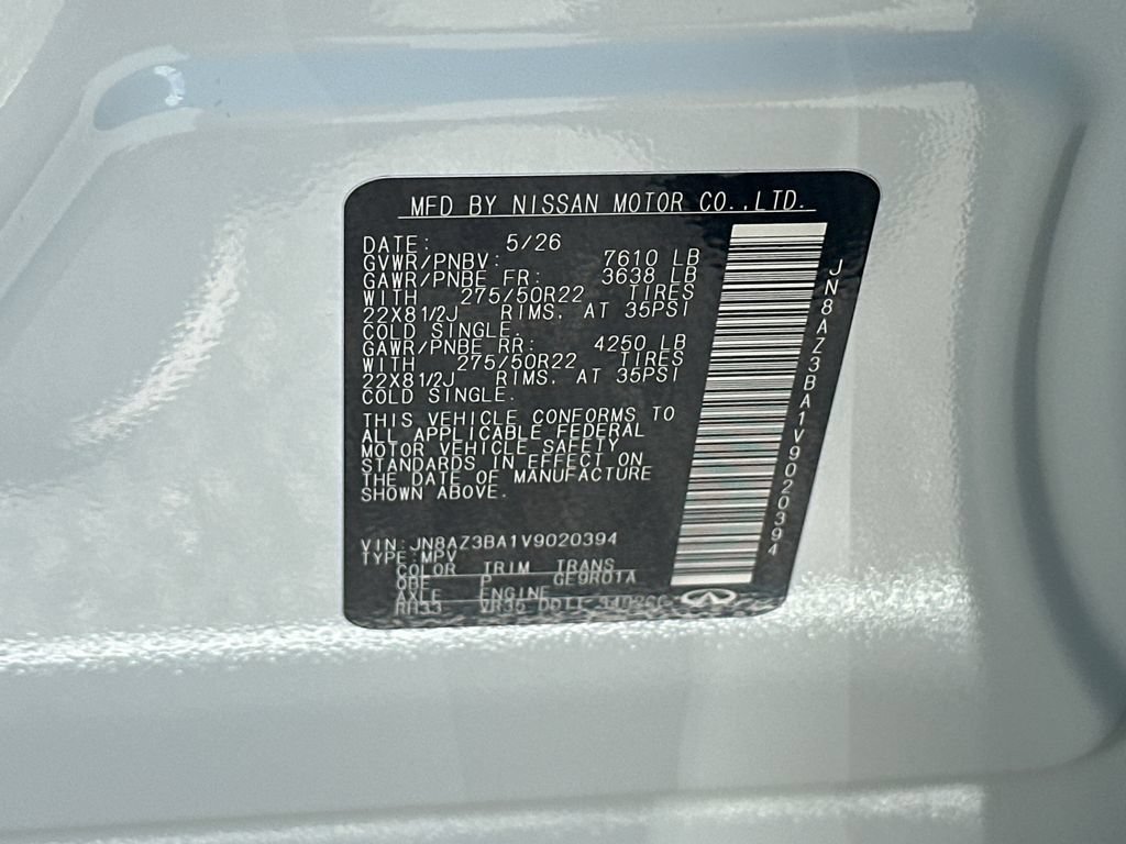 New 2027 INFINITI QX80 Luxe w/ Cargo Package RWD image 32