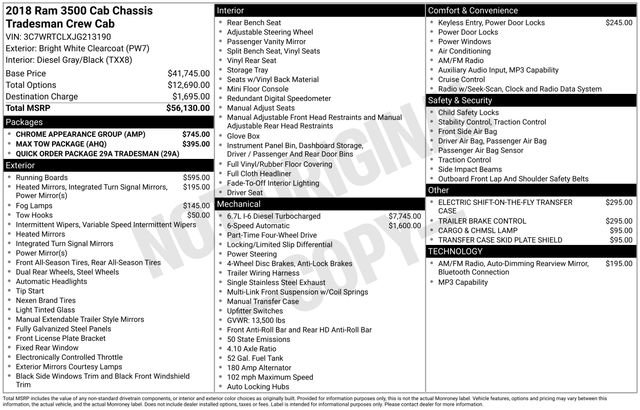 Used 2018 RAM 3500 Tradesman w/ Chrome Appearance Group image 36