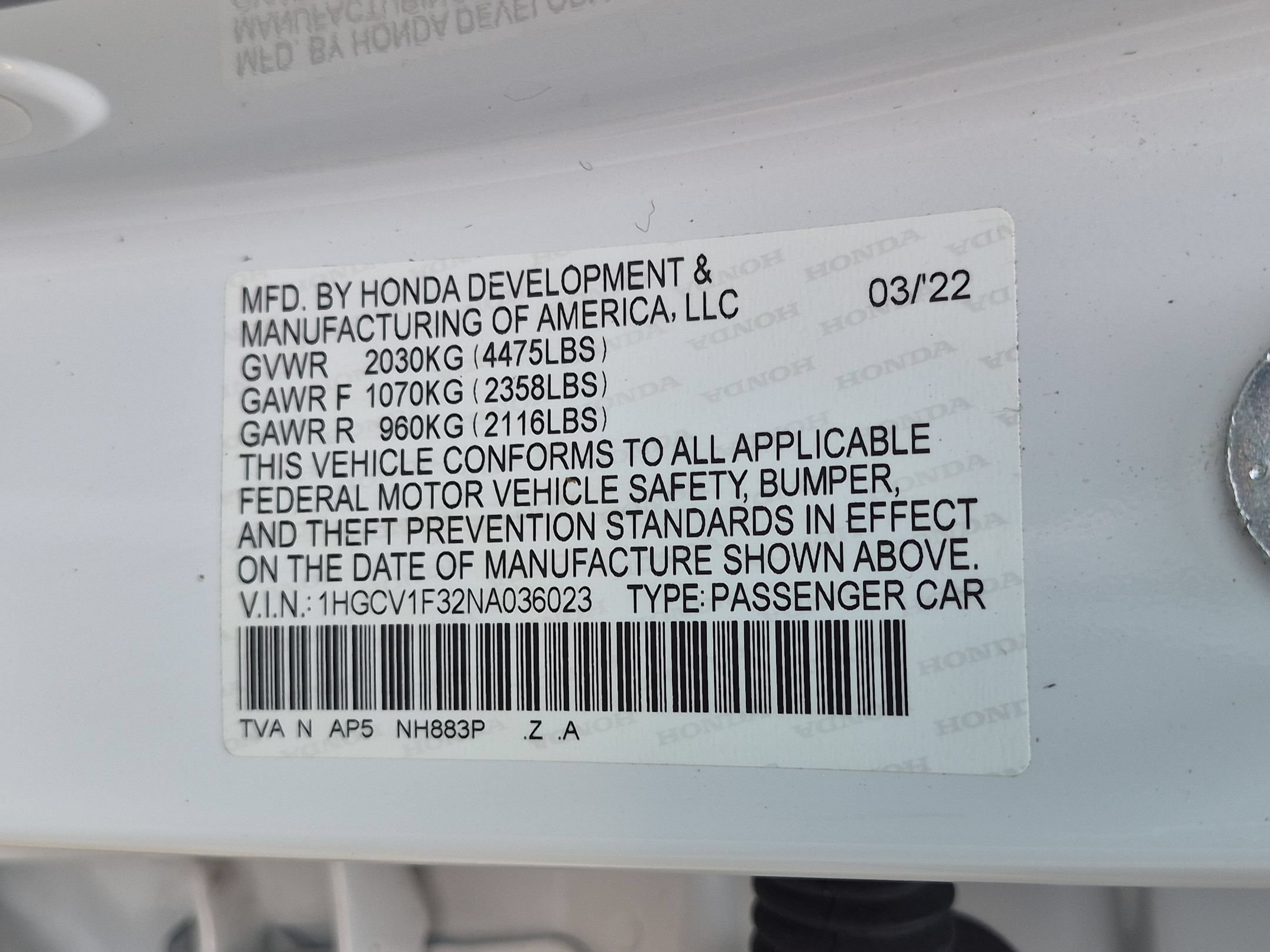 Certified 2022 Honda Accord Sport image 33