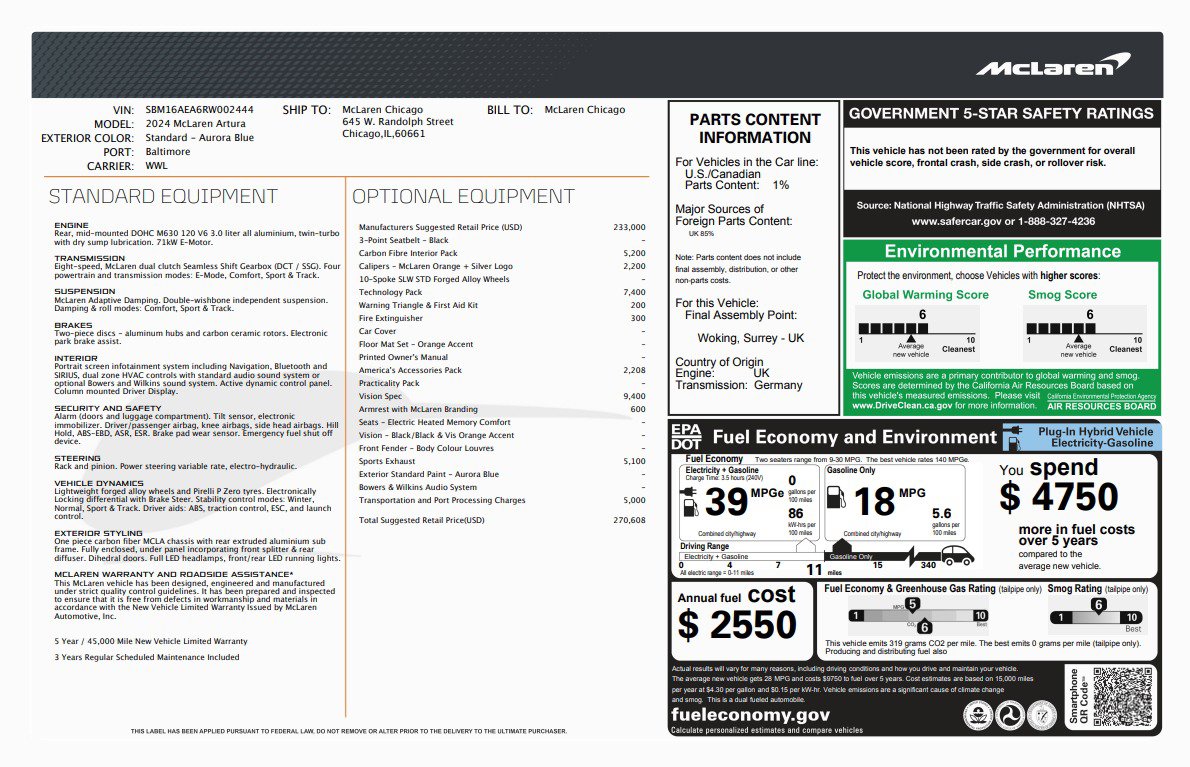 Used 2024 McLaren Artura image 35
