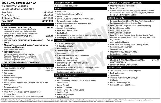 Used 2021 GMC Terrain SLT w/ Infotainment Package II image 5