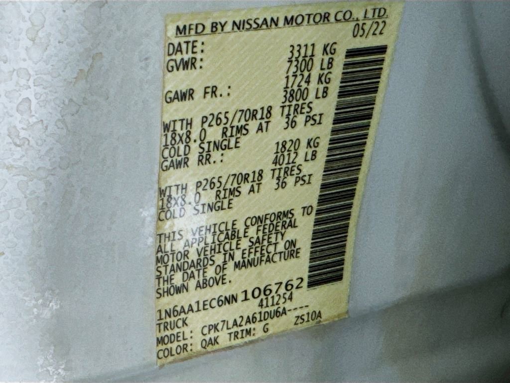 Used 2022 Nissan Titan S w/ S Utility Package image 31