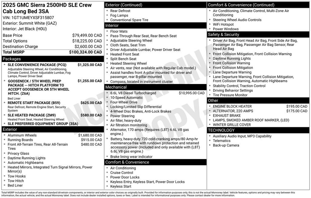 Used 2025 GMC Sierra 2500 SLE w/ SLE Convenience Package AWD/4WD image 73