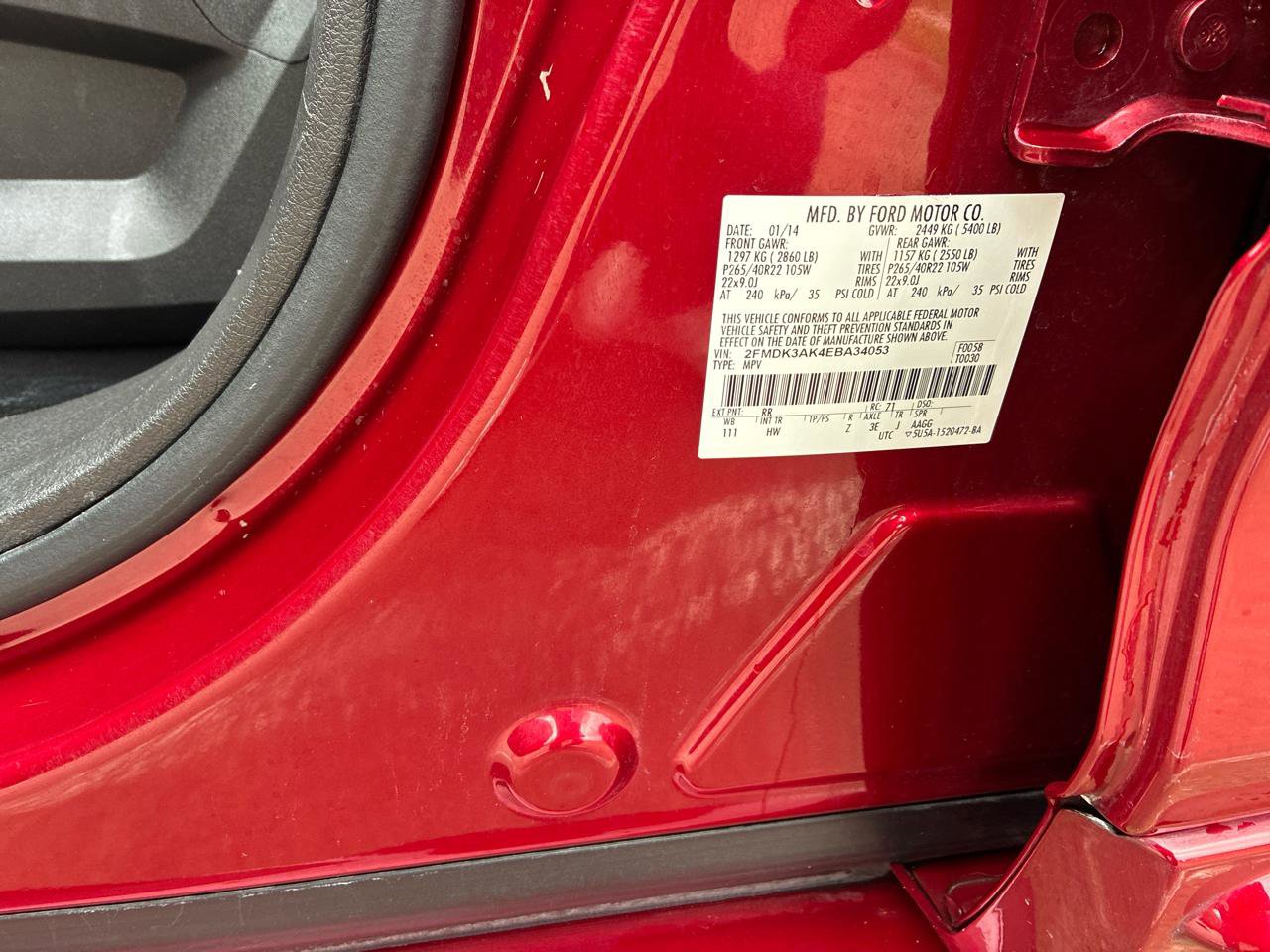 Used 2014 Ford Edge Sport w/ Driver Entry Package FWD image 24