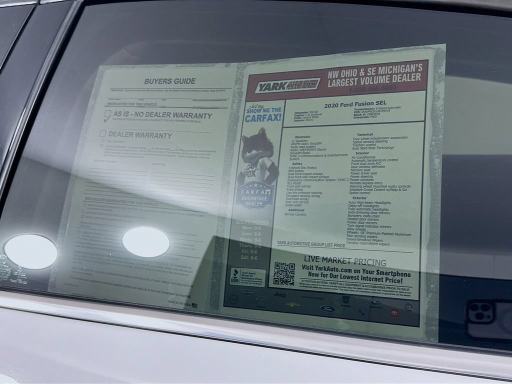 Used 2020 Ford Fusion SEL FWD image 13