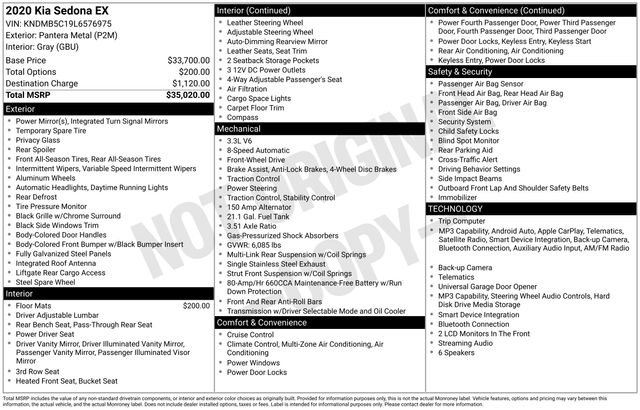 Used 2020 Kia Sedona EX FWD image 12