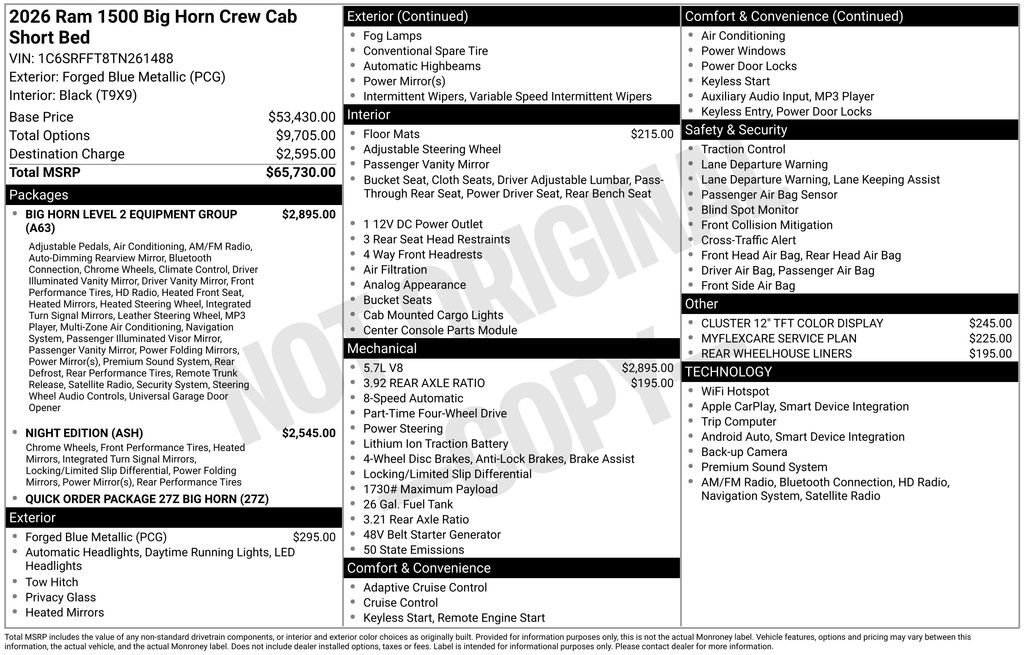 New 2026 RAM 1500 Big Horn image 48