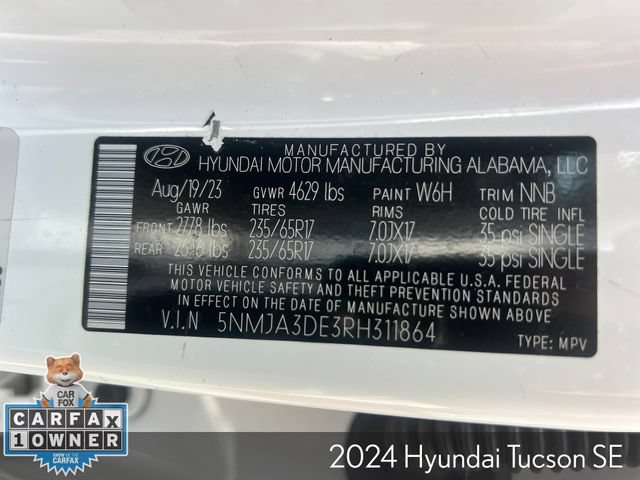 Used 2024 Hyundai Tucson SE FWD image 31