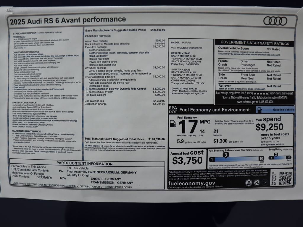 New 2025 Audi RS 6 performance image 9