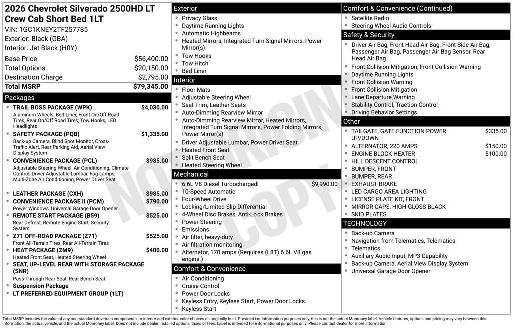 New 2026 Chevrolet Silverado 2500 LT w/ Trail Boss Package AWD/4WD image 25