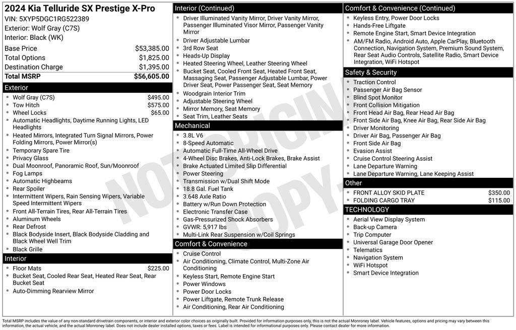 Used 2024 Kia Telluride SX Prestige X-Pro AWD/4WD image 4