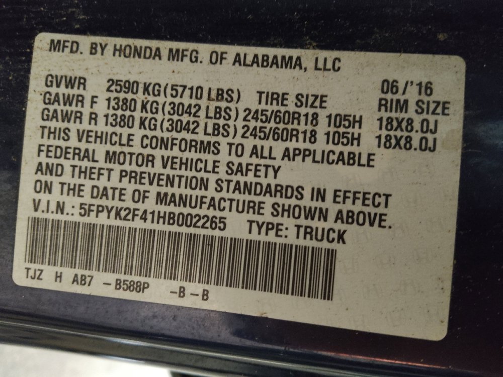 Used 2017 Honda Ridgeline RTS image 33