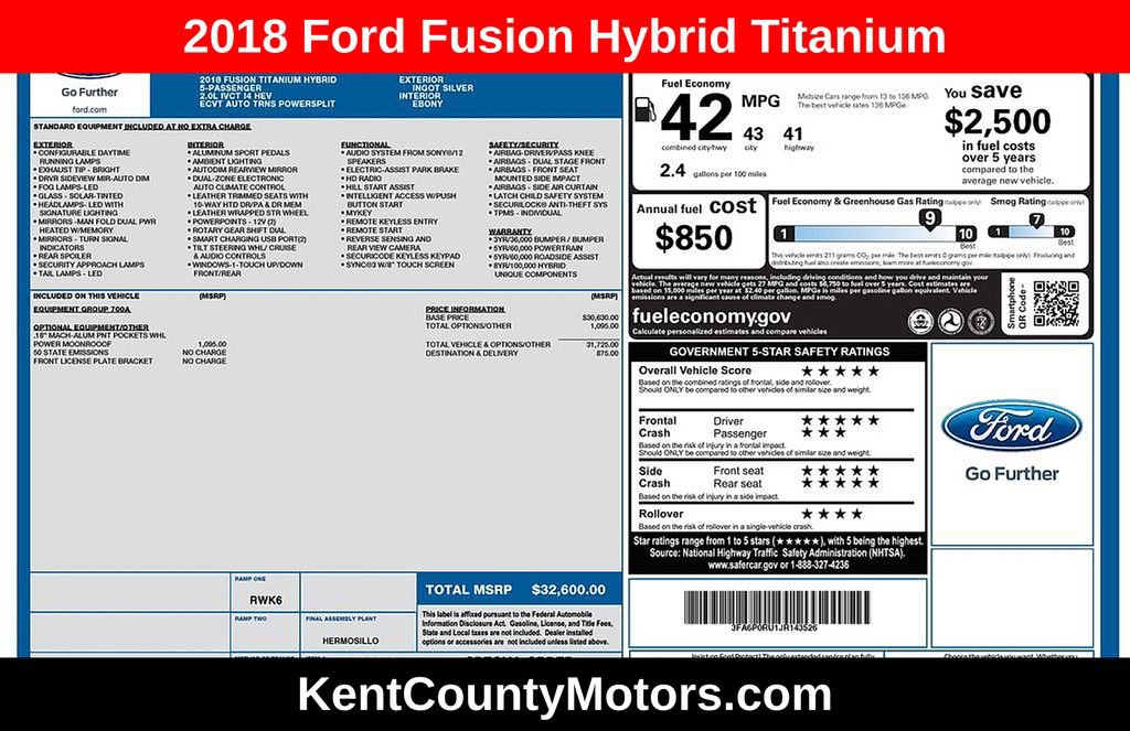 Used 2018 Ford Fusion Titanium
