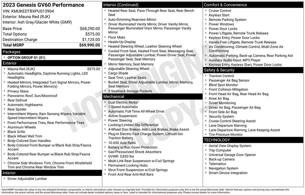 Used 2023 Genesis GV60 Performance image 20