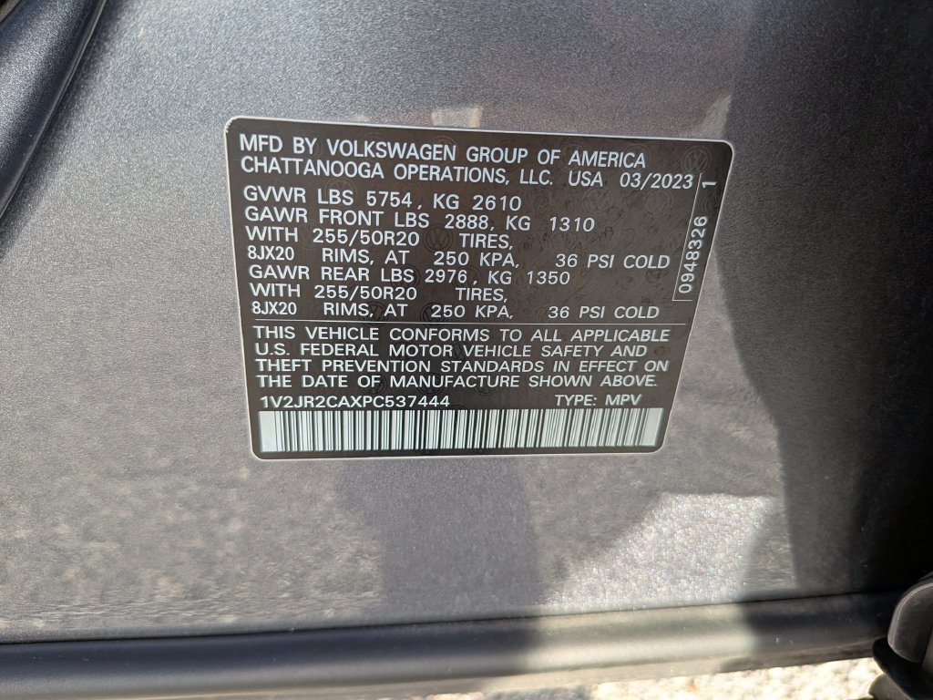 Certified 2023 Volkswagen Atlas SE w/ Panoramic Sunroof Package FWD image 34