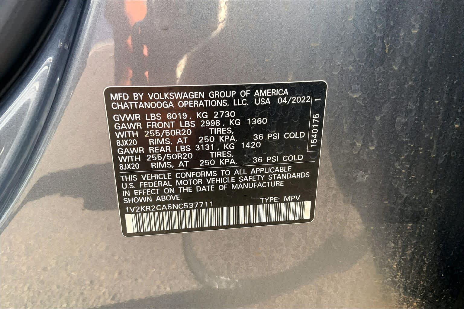 Used 2022 Volkswagen Atlas SE AWD/4WD image 20