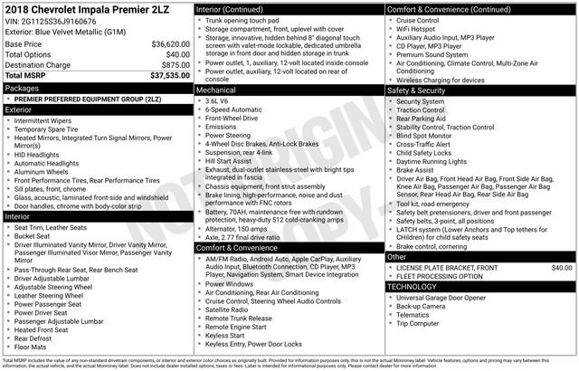 Used 2018 Chevrolet Impala Premier image 64