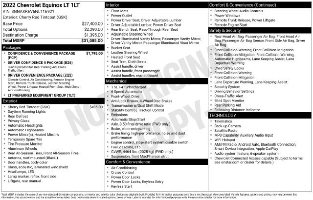 Used 2022 Chevrolet Equinox LT FWD image 33