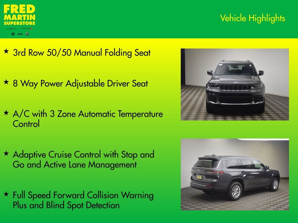 New 2026 Jeep Grand Cherokee L Laredo w/ Trailer Tow Package AWD/4WD image 14
