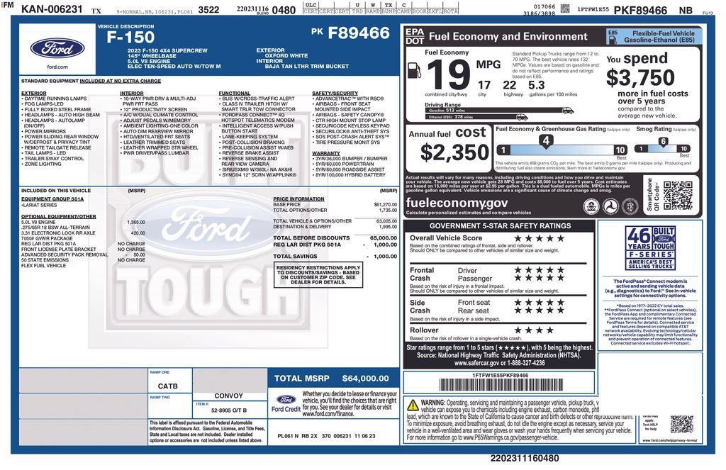Used 2023 Ford F150 Lariat AWD/4WD image 3