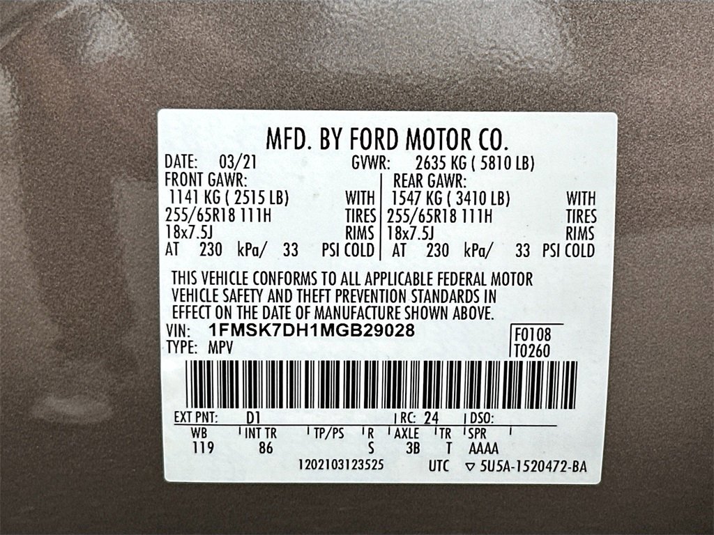 Used 2021 Ford Explorer XLT image 31