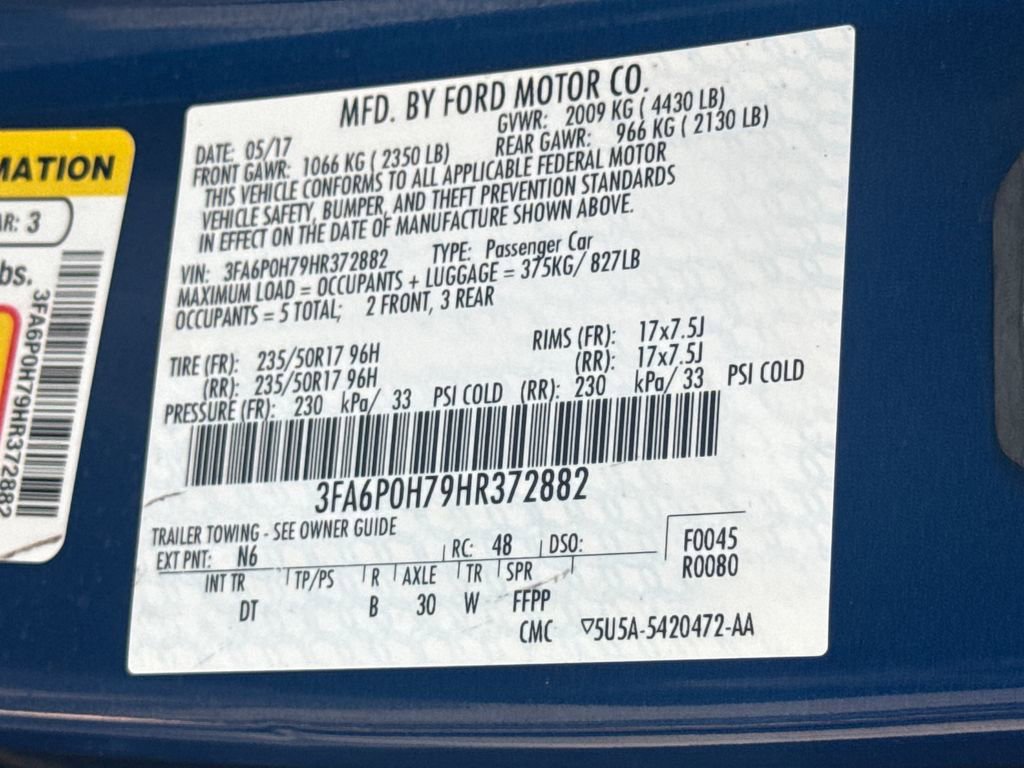 Used 2017 Ford Fusion SE w/ Fusion SE Technology Package FWD image 27