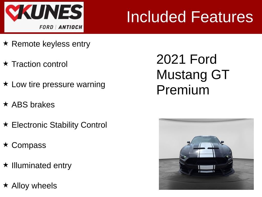 Certified 2021 Ford Mustang GT Premium w/ GT Performance Package RWD image 4