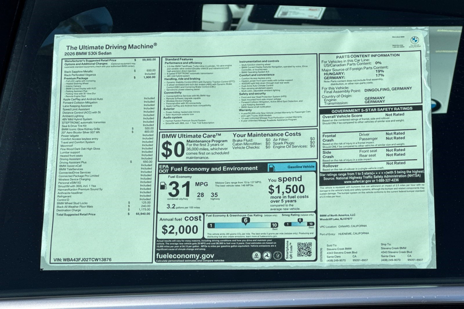 Used 2026 BMW 530i w/ Premium Package RWD image 27