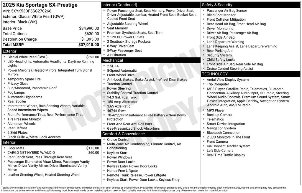 Used 2025 Kia Sportage SX FWD image 37