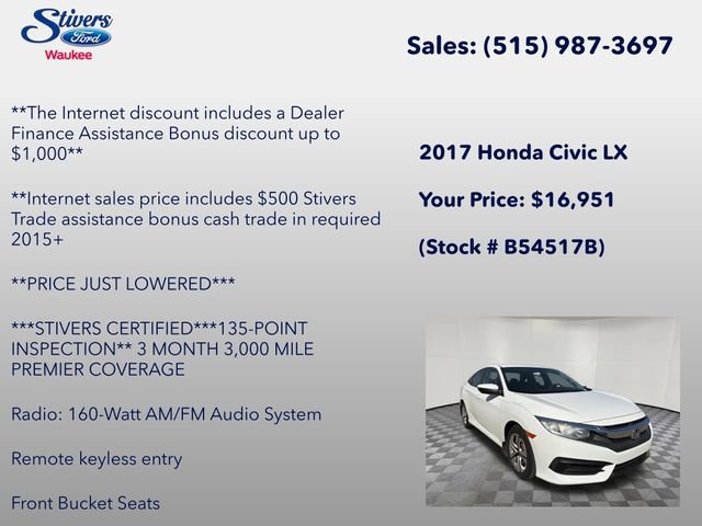 Used 2017 Honda Civic LX image 7