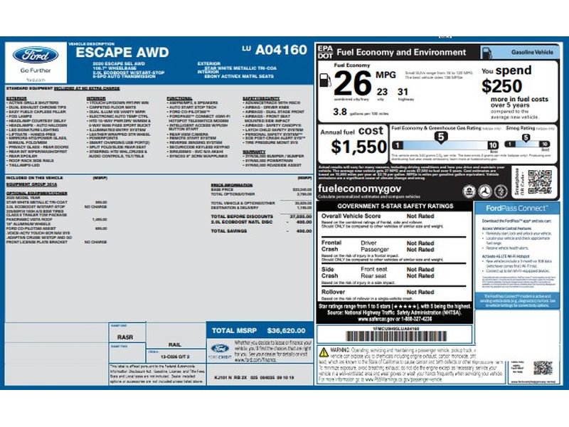 Used 2020 Ford Escape SEL AWD/4WD image 9
