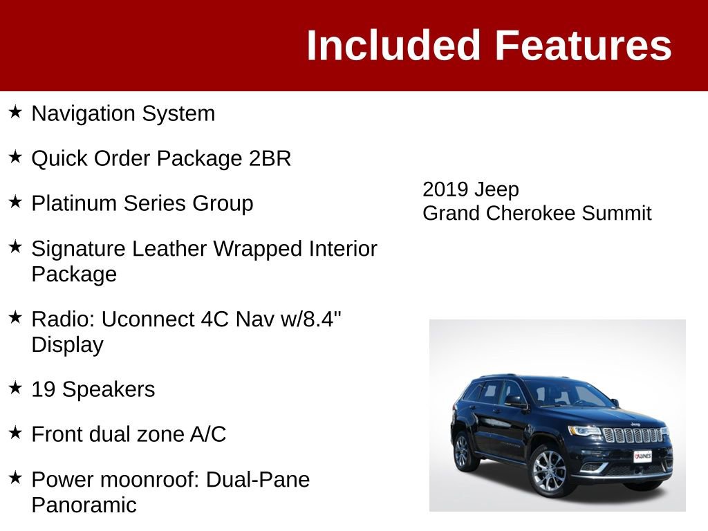 Used 2019 Jeep Grand Cherokee Summit AWD/4WD image 3