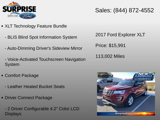Used 2017 Ford Explorer XLT w/ Equipment Group 202A AWD/4WD image 12