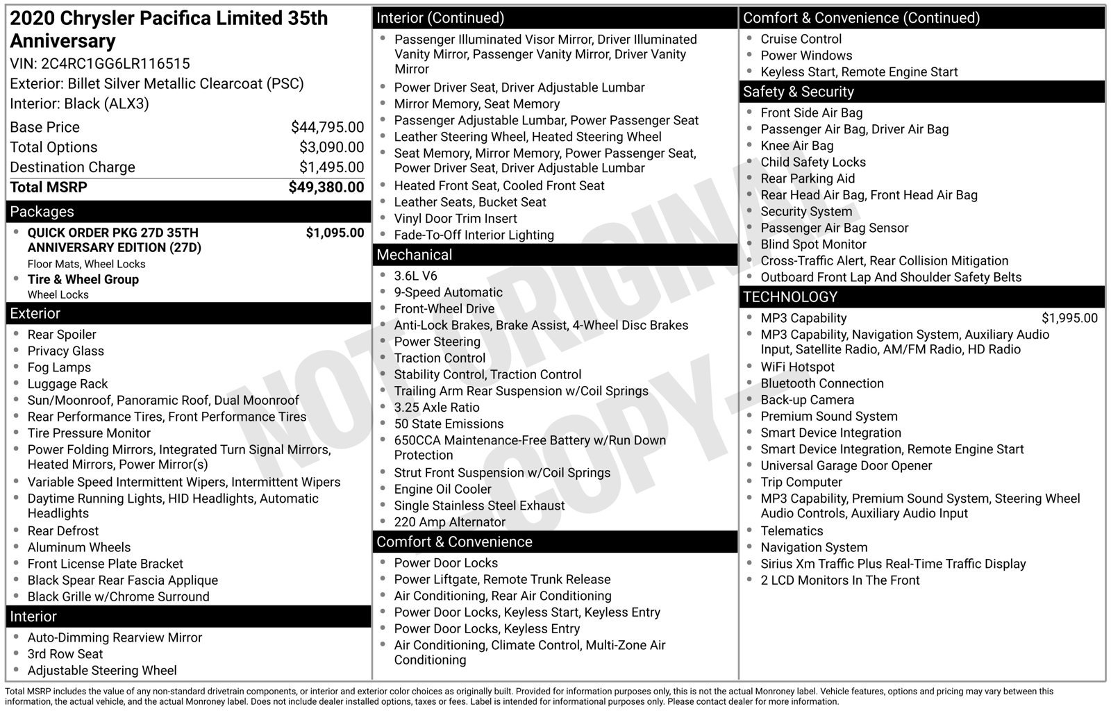 Used 2020 Chrysler Pacifica Limited FWD image 29